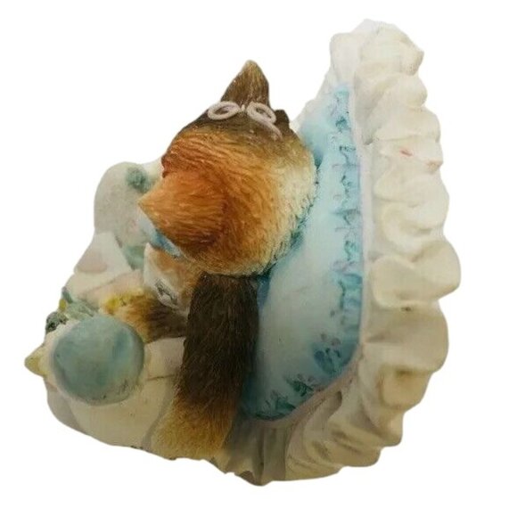 Cherished Teddies "Jasmine"‎ Figurine Cat In Chair Pastel Colors - Picture 2 of 4